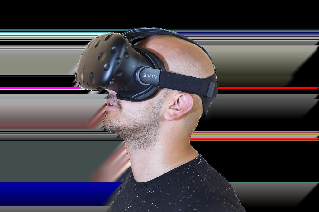 Abstract digital cyberspace landscape with luminous circuits